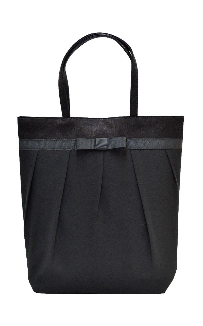 

party A4 with chiffon for both formal and formal entrance school entrance [KOEI STORE] Sub-bag, high-quality bag, size, vertical, ribbon, trim, чорний