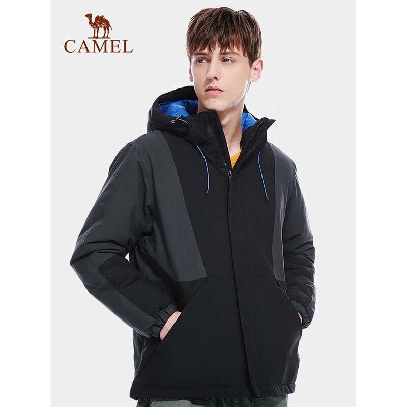 CAMEL Men s Outdoor Color-Block Waterproof Insulated Jacket S