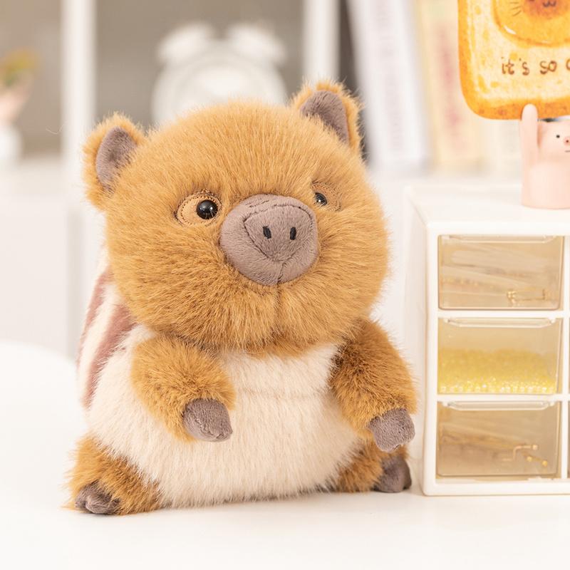 Peluche Giocattolo Cinghiale Bambino Cartone Animato 15cm Morbido Carino Maialino Animale di Peluche Morbido Kawaii per Ragazza Ragazzo Regalo di Compleanno