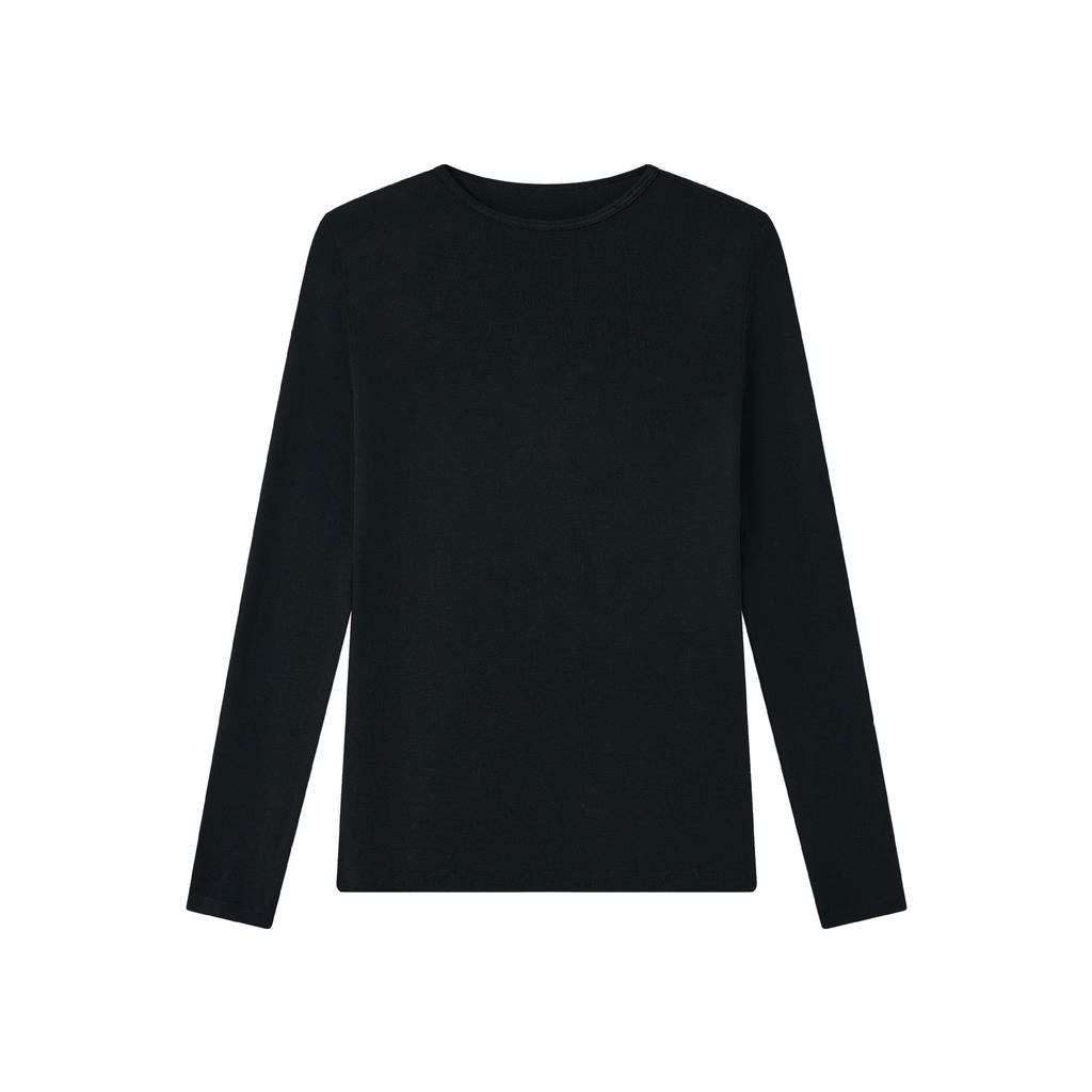 Tencel Modal Cashmere Bottoming Shirt for Women in Autumn and Winter Slim Solid Color Skin-friendly T-shirt High-end Light Luxury Knitwear