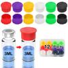 A96I-Protective Vial Caps- 12 Pack 3Ml Glass Vials 6 Assorted Colors, Leak-Proof Dust-Resistant Lids Cover For Flip Off Caps
