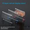 Transparent Acrylic Hook Style Nail Art Display Rack Board Gel Color Works Sample Exhibition Tools For Stand Manicure Tools