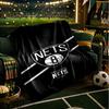Brook-lyn Nets Art Throws Blanket Flannel Blankets Plush for Couch Bed Gifts for Men Women Travel Picnic Blanket Christmas Fan Gifts
