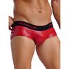 Herre Våtlook Latex PVC Lær Shorts Konveks Pung Boxer Brief Clubwear Hot Pants