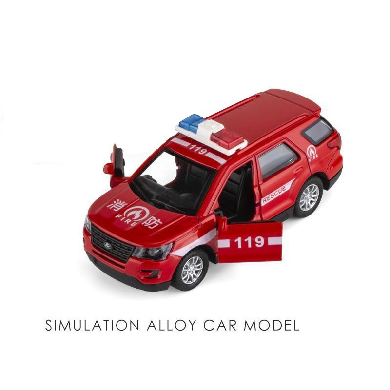 NJI23 New 1:36 Ford Explorer Alloy Car Model Sound and light Diecasts & Toy Vehicles Toy Cars Kid Toys For Children Collection Gifts