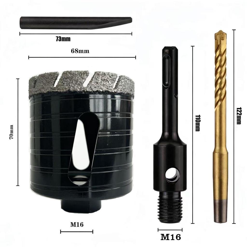 M16 Sintered Diamond Hole Opener Drill Bit for Dry Drilling