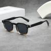 Fashion Vintage Rivet Oval Sunglasses Women Men Luxury Black Leopard Sun Glasses Anti Blue Light Eyeglasses Frame