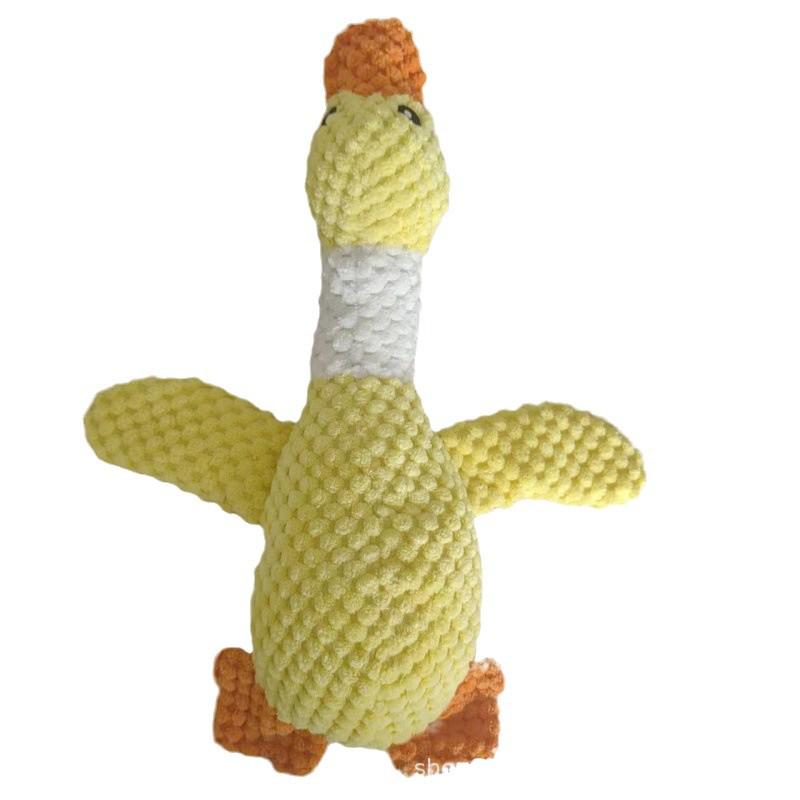 

Plaid Pineapple Goose Squeaky Plush Dog Toy for Chewing and Training 30x15 cm синий