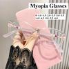 0 ~  -6.0 Women Myopia Glasses New Anti-blue Myopia Glasses Shell Vintage Round Frame Eyewear Near Sight Glasses