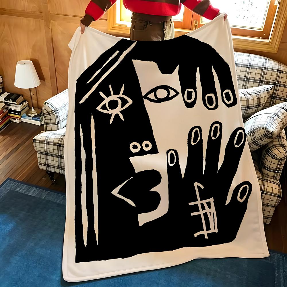 Artist P-Pablo P-Picasso Throw Flannel Cozy Print Blanket, Portable, Durable Machine Washable cute Cool