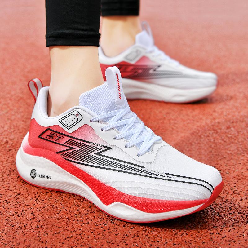 Running shoes, teenagers, junior high school entrance examination, sports racing, primary school students, mesh sports casual shoes, soft soles, men's