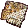 Simulation Silk Scarf 70Cm Small Square Scarf Versatile Silk Scarf Decorative Scarf Scarf Scarf Old Flower Letter Silk Scarf