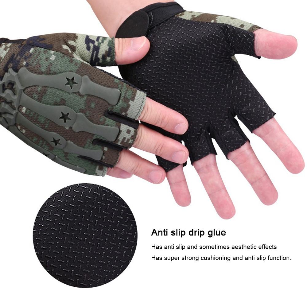 Riding Fingerless Gloves Non-slip Half Finger Gloves for Motorcycle Biking Hiking Hunting Outdoor Use Active