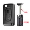 YOCASTY Flip Remote Car Key Shell Case For Peugeot 207 307 308 407 607 807 For Citroen C2 C3 C4 C5 C6 Xsara Berlingo HU83 VA2