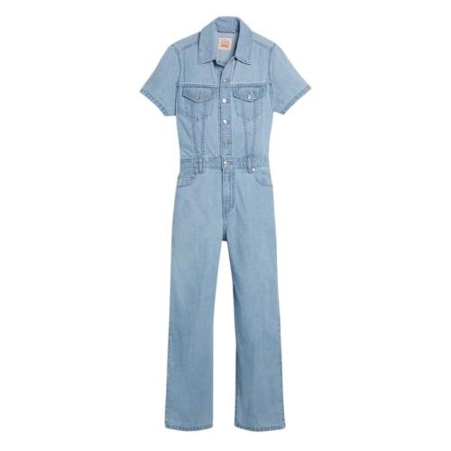 Levis Womens/Ladies Denim Short-Sleeved Jumpsuit