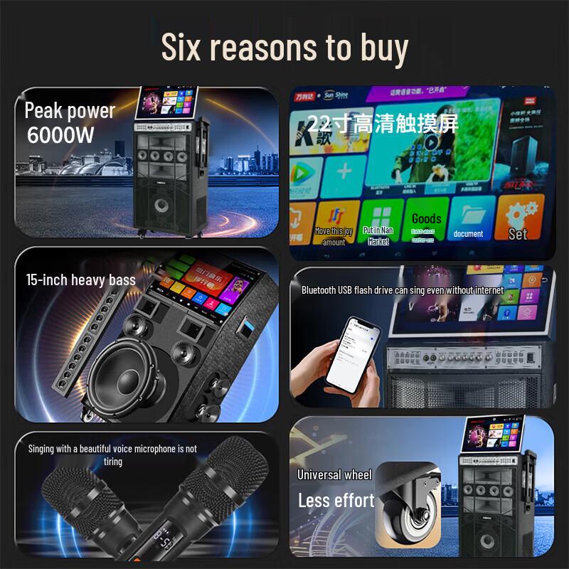 Malata All-in-One Portable KTV Karaoke System with Display (CN Version)