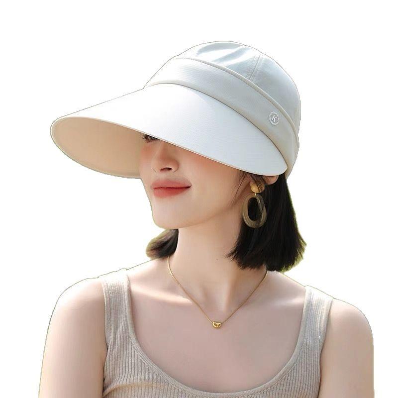 New Big Eaves Face Covering Sunscreen Hat Women's Summer Outdoor Cycling Sun Hat Foldable Ice Silk Breathable Bucket Hat