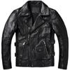 Chinese Size Heavy Motorcycle Jacket Natural Cowhide Leather Top Layer Causal Vintage Retro Moto Suit Leather Coat Winter