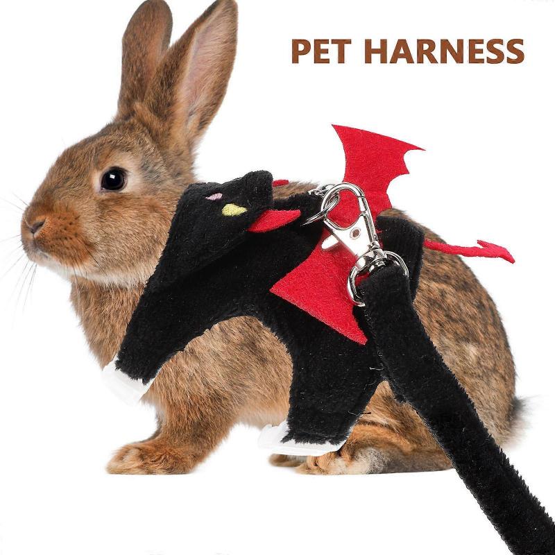 Halloween Design Bunny Harness Leash Set For Outdoor Walking Ideal For Pet Owners 4 Sets Control Pet Movement