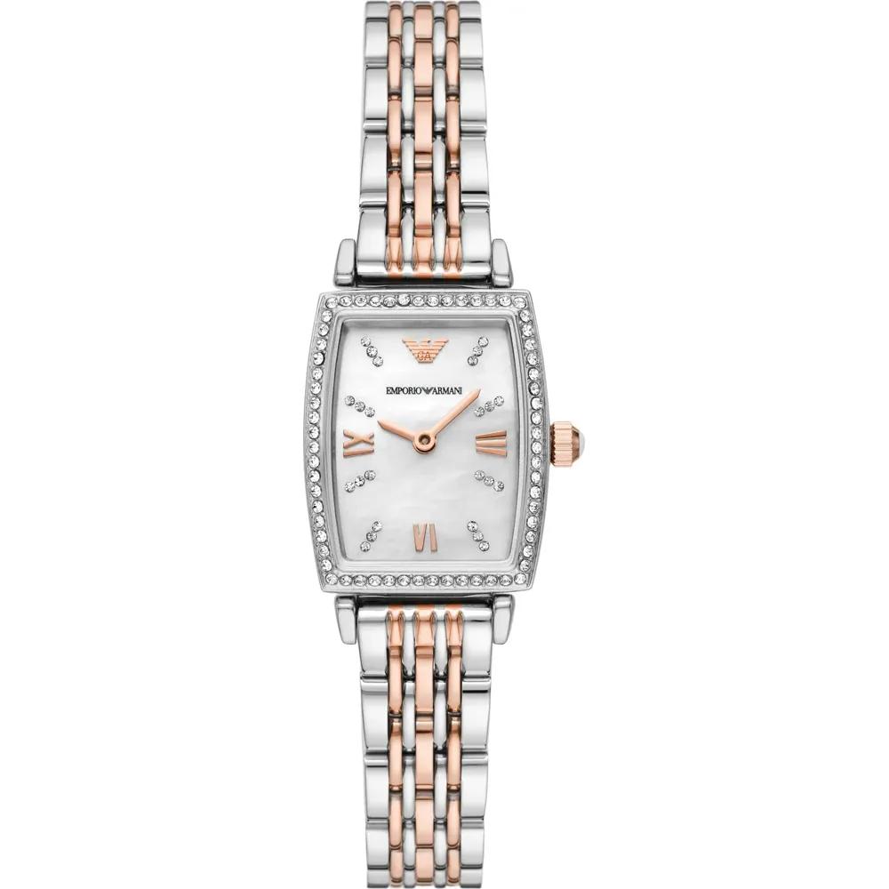 

Emporio Armani Gianni T-Bar Mother of pearl Bicolor rose Ladies Quartz Watch AR11519 мать жемчужного