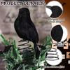 Halloween Crow Mini Tree Topper Spooky Halloween Tree Ornaments Miniature Christmas Treetops Ornaments for Party Supplies
