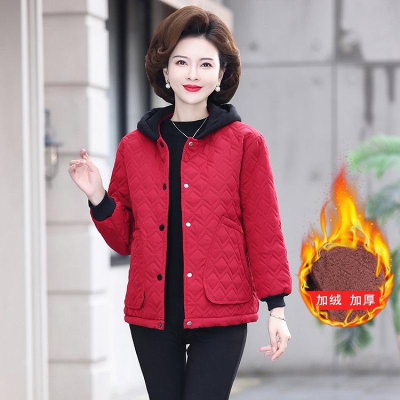 Herbst Winter Kleidung Herbst und Winter Lockere Jacke Mit Kapuze Baumwollgepolsterte Kleidung Neue Baumwolljacke Damen Freizeit Baumwollkleidung Dünn