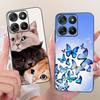 For Motorola Moto G57 Power Case XT2537-5 Cute Cat Flowers Painted Cover Soft TPU Phone Cases For Moto G67 Power G57Power Fundas