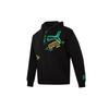 Sweatshirts Men's Black Hooded Moderate Regular (Unisex) Sweatshirts 539966 01