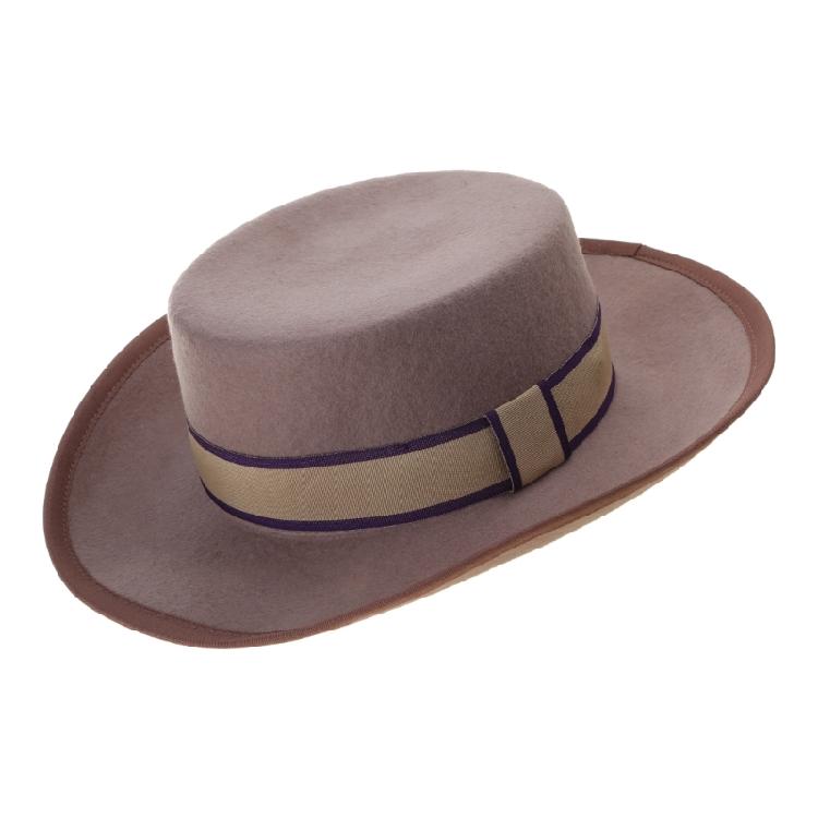 Cappello a Cilindro Fedora di Lana Cappello da Gentiluomo Regalo per Fidanzato Cappello a Cilindro a Tesa Corta