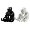 jijijing 3D Printed Puppy And Boy Statue, Dog & Owner Sculpture, Hugging Figurine Decor, Home Decoration Healing Ornament Gift