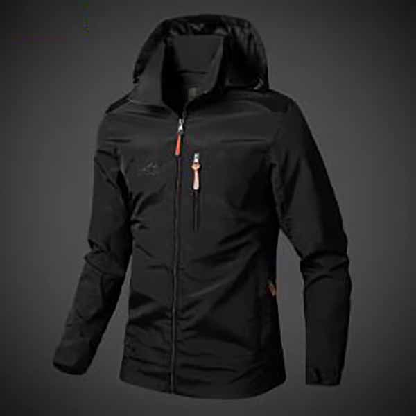 Abrigo Cien Fino con Capucha de Talla Grande para Hombre para Primavera y Otoño Transpirable Ligero Sección con Cremallera Deportes al Aire Libre y Ocio Chaqueta Abrigo Perforado