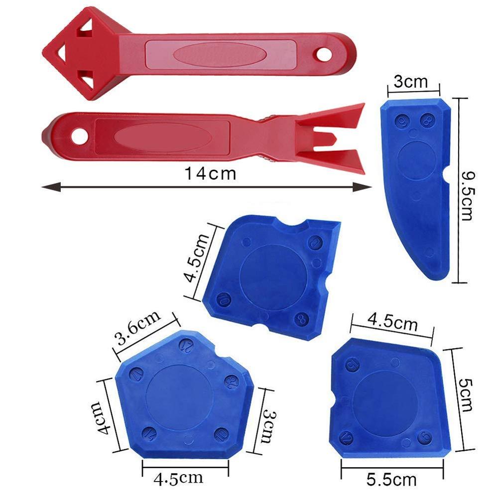 Sealant Finishing Tools, 10 Packs Silicone Caulking Kit for All Bathroom Kitchen, Scraper Caulk Remover Tool Suitable for Corner
