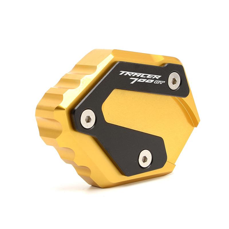 Mais recente para yamaha tracer 7 gt 2022 tracer700 gt 700gt 2018 motocicleta kickstand placa pé ampliador