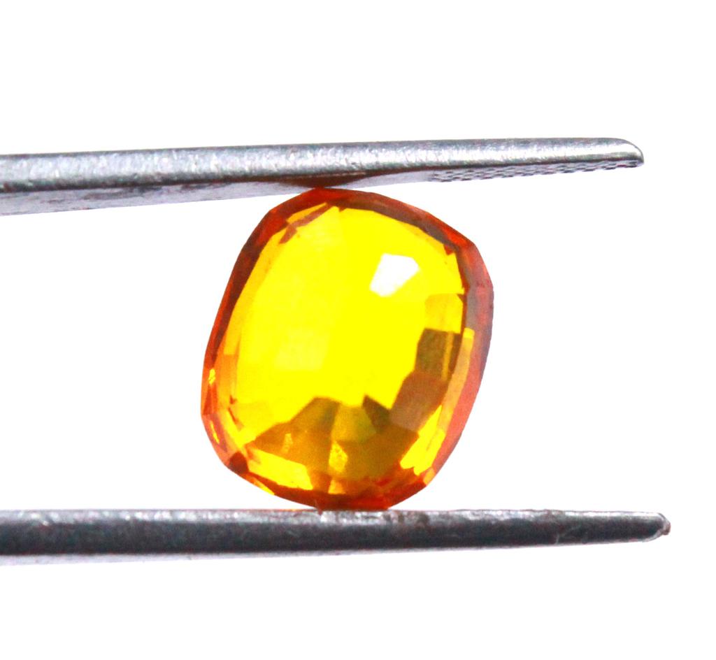 8.85 Carat Valentine's Day Certified Cushion Shape Orange Sapphire Sri Lanka Gemstone SN194