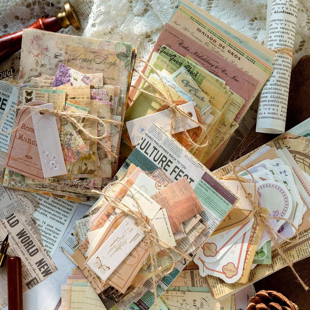 Retro Memory Post Office Series: Lightweight Journal Background Paper Pack