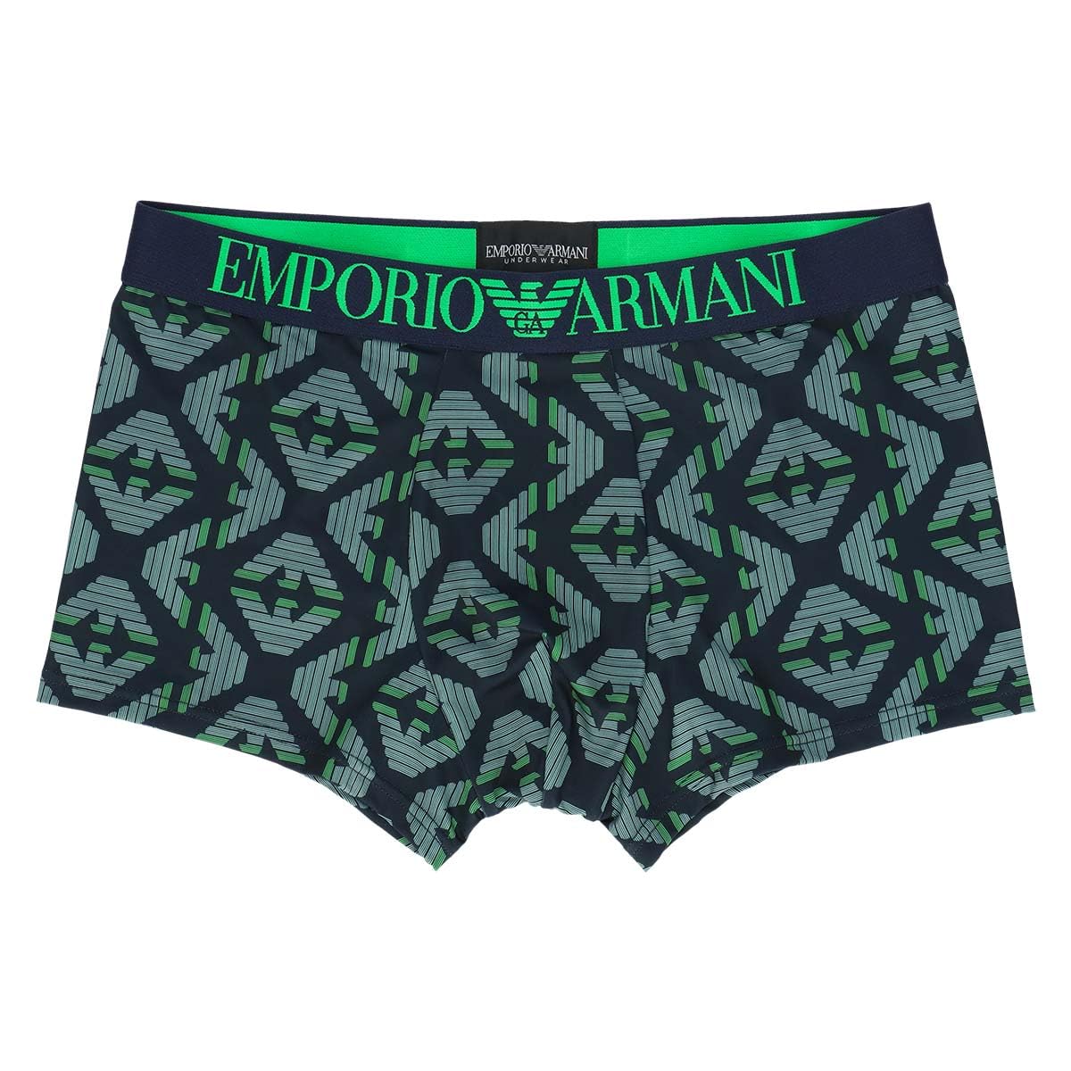 

Мужские боксеры из микрофибры с принтом по всей поверхности Emporio Armani, с передней застежкой, европейские размеры, брендовое нижнее белье, 54045350, мятный