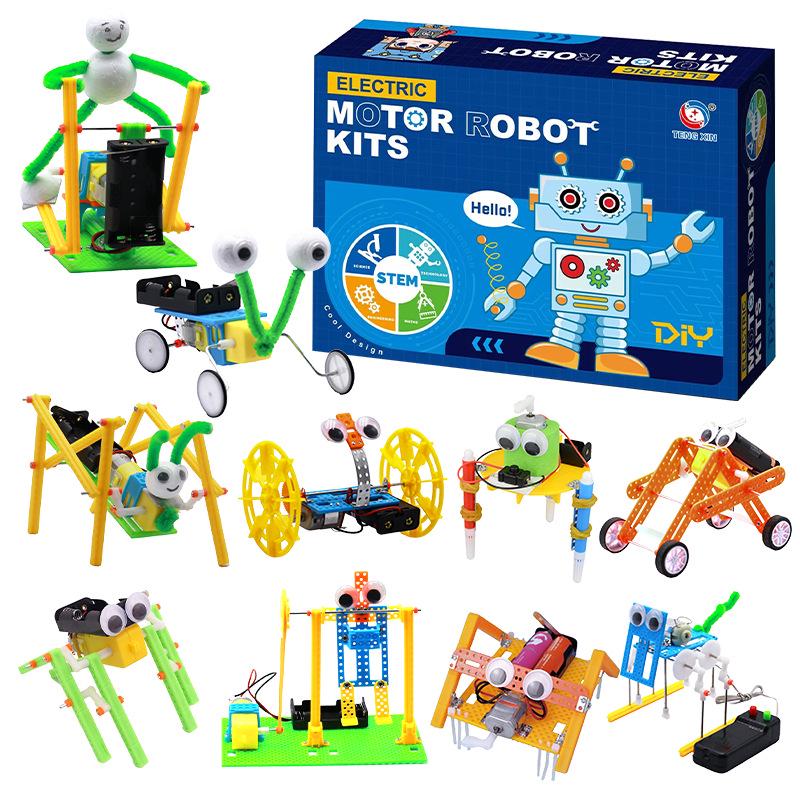 10-in-1 DIY Electric Crawler Robot Kit for Educational Science Experiments