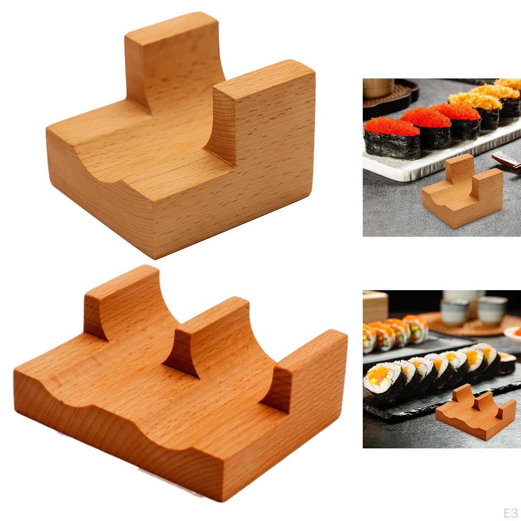 Wood Sushi Holder Display Stand Decor Platter Gadget Ornament Serving Tray Hand Roll