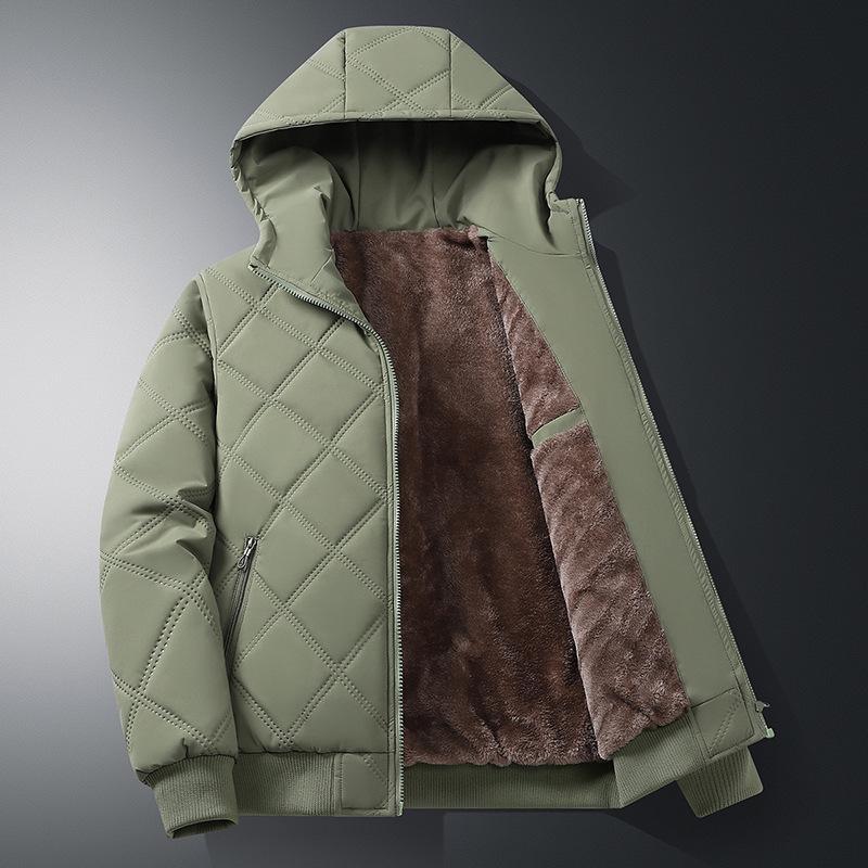 Winter Fashionable Hooded Cotton Jacket with Fleece, Thickened & Trendy, Available for Bidding