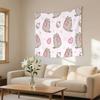 Hello Kitty  Pusheen Sleep Tapestry Single Print Cute Stylish Durable Tapestry Home Living Room Bedroom Dorm Kawaii Vibe Decor
