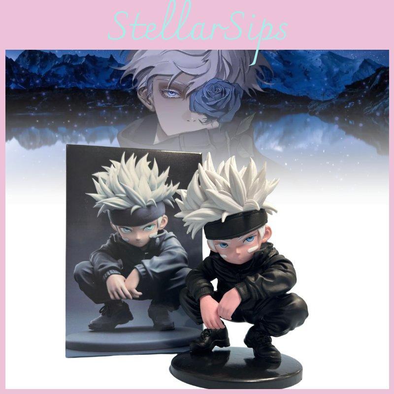Adorable Sitting Gojo Satoru Pvc Figure 16cm Quality Anime Jujutsu Kaisen Decor
