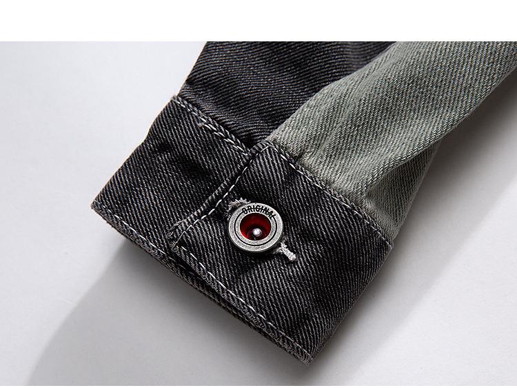 2025 Men's Plus Size Casual Denim Jacket: Trendy Patchwork, Loose Fit