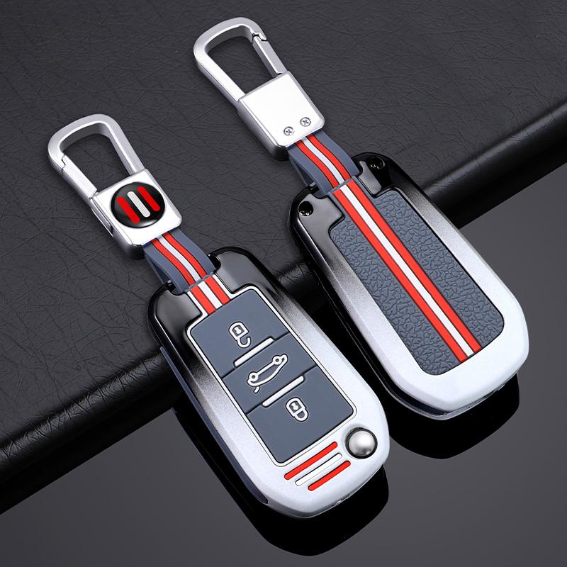 For Peugeot 208 2008 301 308 3008 RCZ 508 408 307 Case For Citroen C3 C4 Berlingo New Zinc Alloy Flip Folding Key Fob Cover