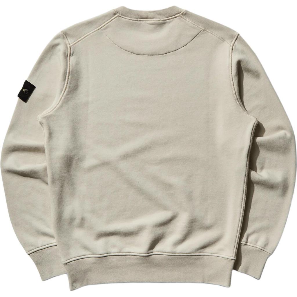 Stone Island Logo Crewneck Long Sleeve Sweatshirt Men sweatshirt Beige K1S1561000-44S0051-V0095