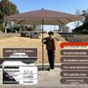Large Outdoor Commercial Parasol - Thickened Square Patio Umbrella Tent