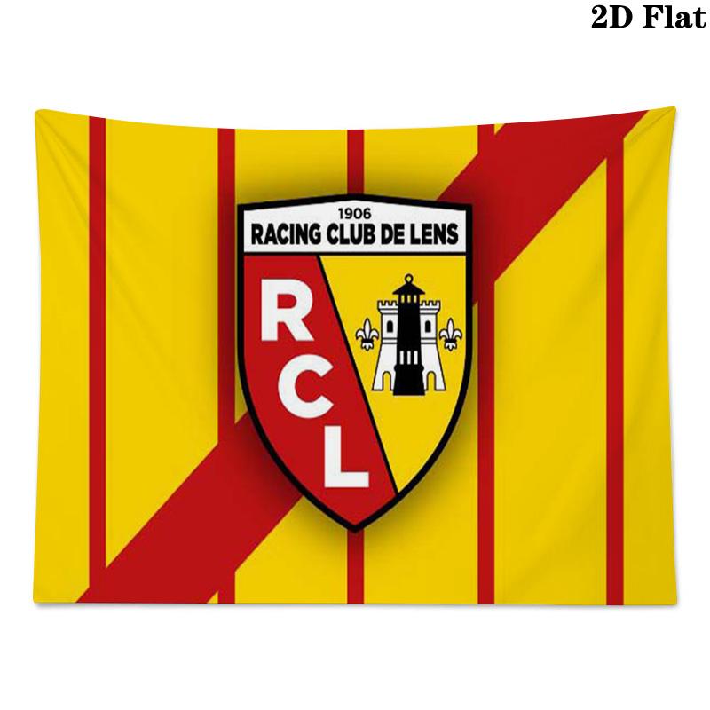 RC Lens Logo Wall Tapestry Aesthetic Wall Hanging Printed Fabric Blanket Decorative Tapestries for Bedroom Living Room Home Decor