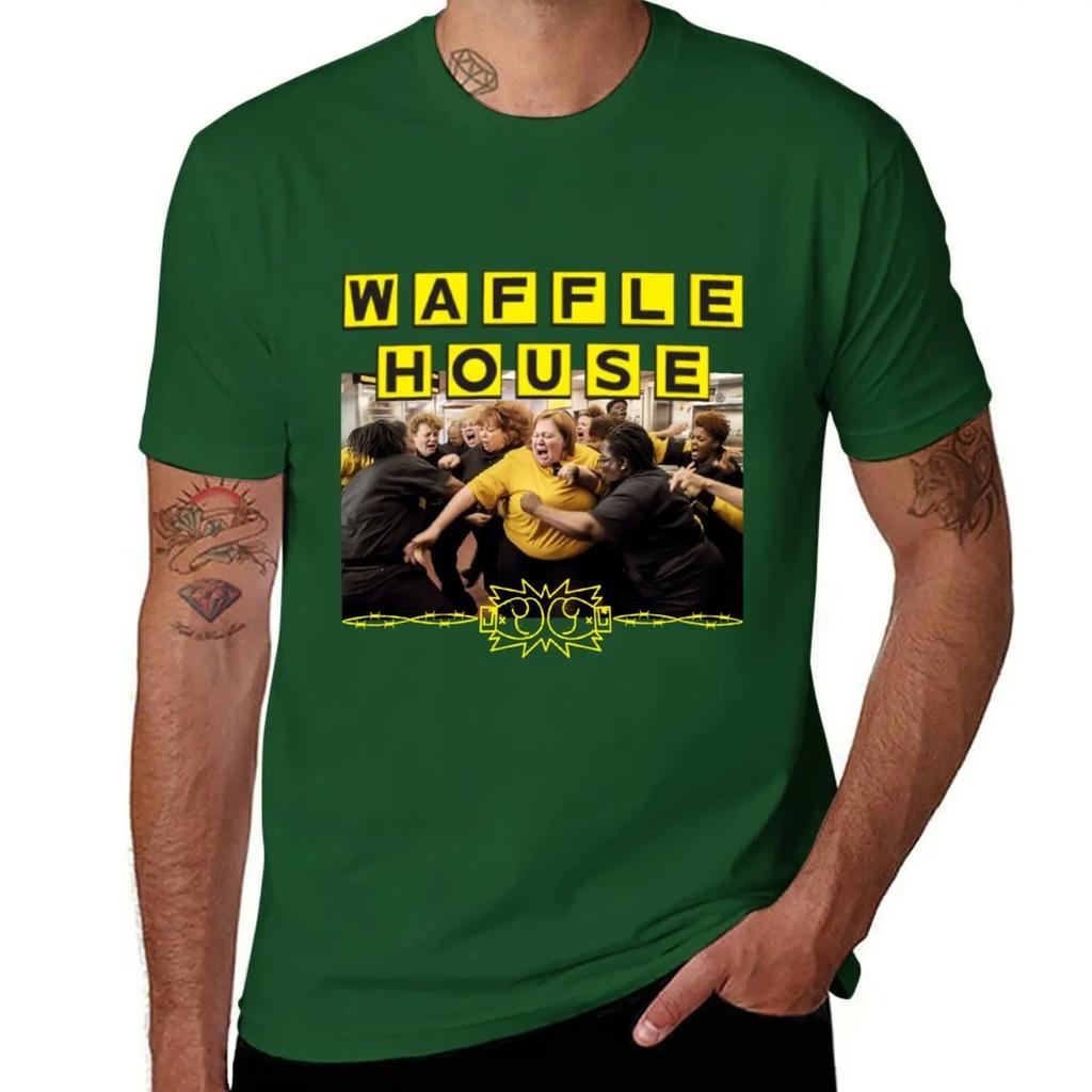 New AIGN Waffle House Beatdown T-Shirt Summer Top Sweat Shirts Mens T Shirt