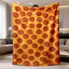 2026 New Flannel Blanket Featuring a Modern Pizza Design, Made of 100% Polyester, Lightweight, Digital Print, 200250Gsm, with a Year-Round Pizza Patte