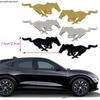 Car Styling 2 Pieces 3 D  Metal Stickers Horse Racing Logo Car Side Badge Trunk Decal Suitable for Ford Mustang Shelby GT 350 500 Cob