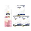 Dove Silky Smooth Amino Acid Shampoo & Softening Bar Soaps Bundle